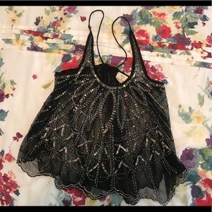 Pins and Needles Urban Outfitters beaded tank Sz M